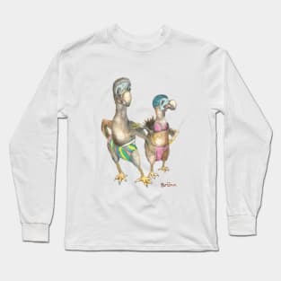 Dodo goes swimming Long Sleeve T-Shirt